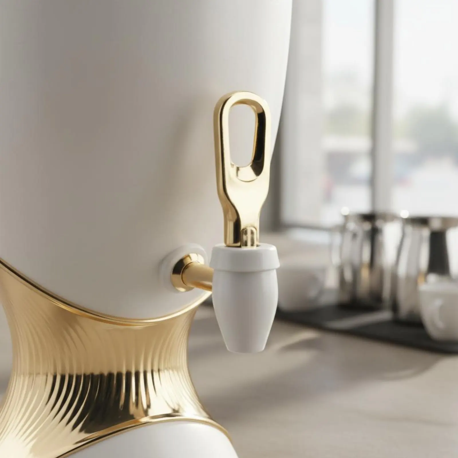 

Milk Tea Insulation Container Large Capacity Thermal Beverage Server with Spigot Insulated Beverage Dispenser Easy to Clean