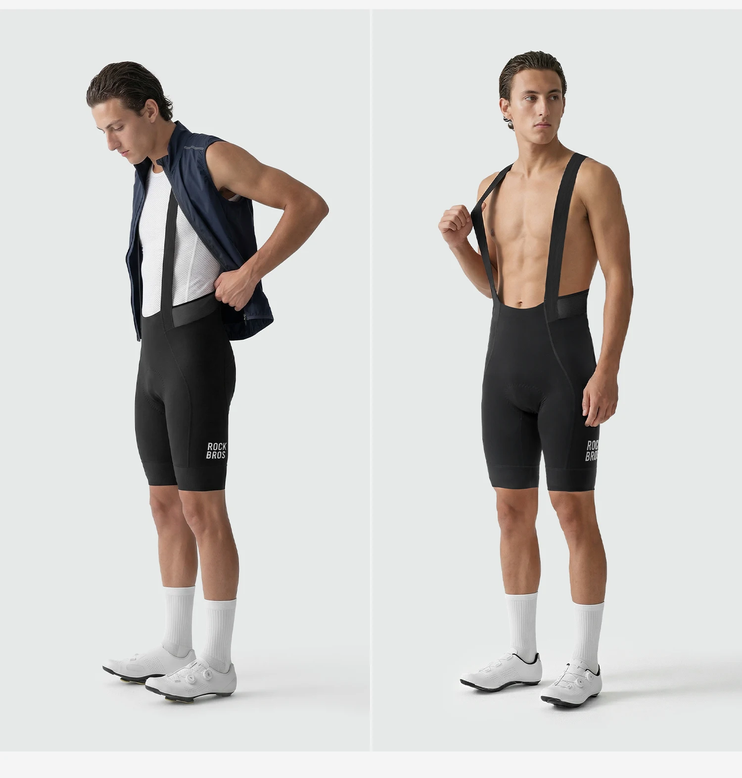 ROCKBROS Sommer-Radlerhose Leichtgewichtig Hochelastisch Atmungsaktiv Weiche Schwammpolsterung Seitentasche Herren-Radlerhose – Detail 15