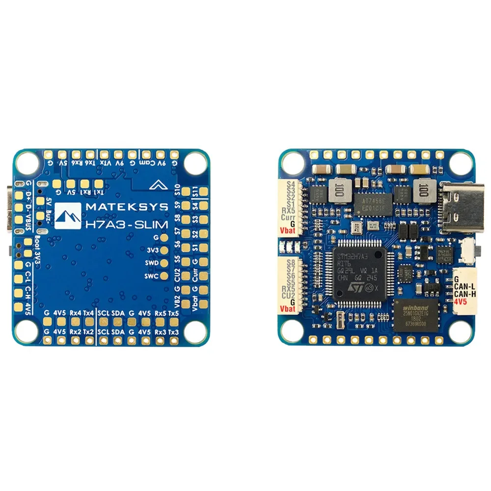 MATEK Mateksys H7A3-SLIM CONTROLLER FLIGHT ICM42688P SPL06-001 OSD 11x uscita PWM BEC5V/9V Per X8 FPV Racing