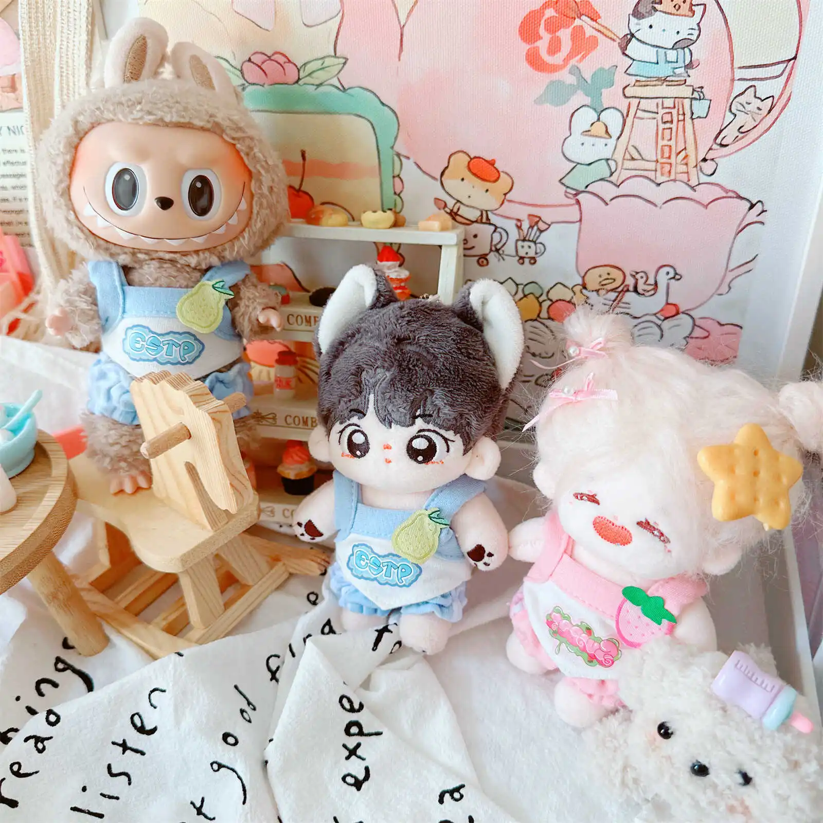 

Cute Mini Idol Doll Clothes , Kawaii Island Gathering Suit, Plush Doll Accessories, Changing Clothes, Games, Kid Gift, 10cm