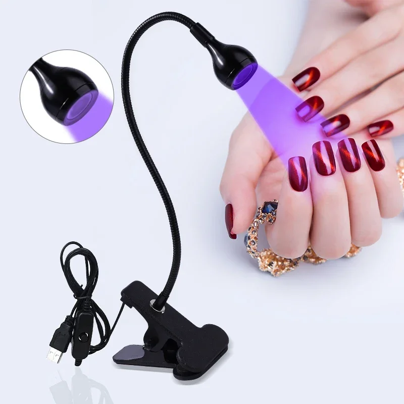 Uv Led Nail Lamp American Pose Uv Light Drying Flexible Clip-On Desk USB Dryer for Manicure Professional Pin Cure Nail Lamps