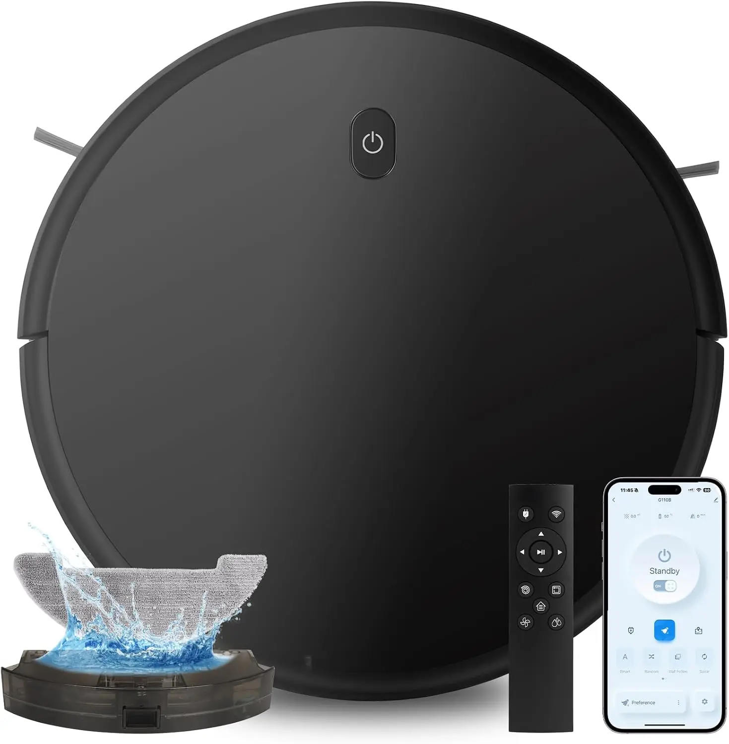 2-in-1 Robot Vacuum & Mop for Home, Pet Hair, Hard Floors
