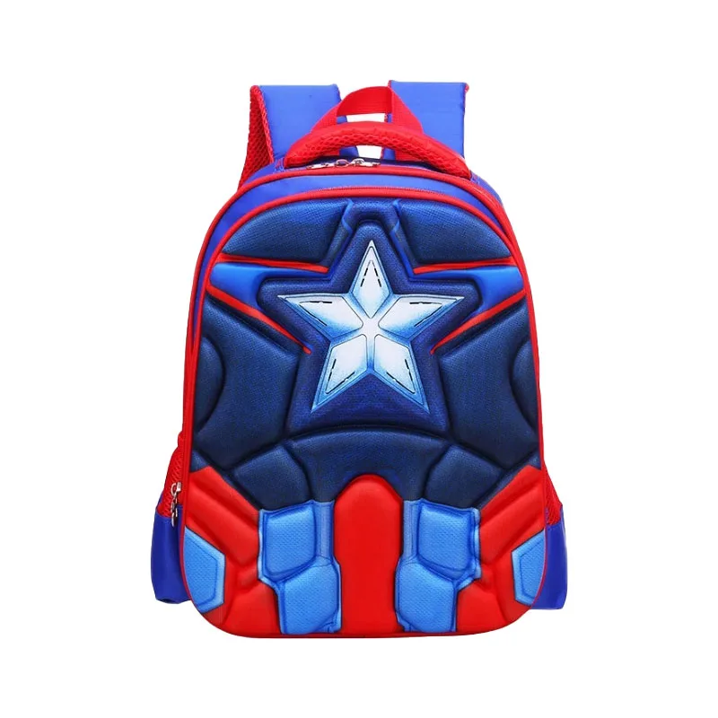 Marvel Spiderman Backpack Batman Schoolbag Superman Bagpack Captain America Double Shoulder Bag Kid Gift Student Stationery Boy