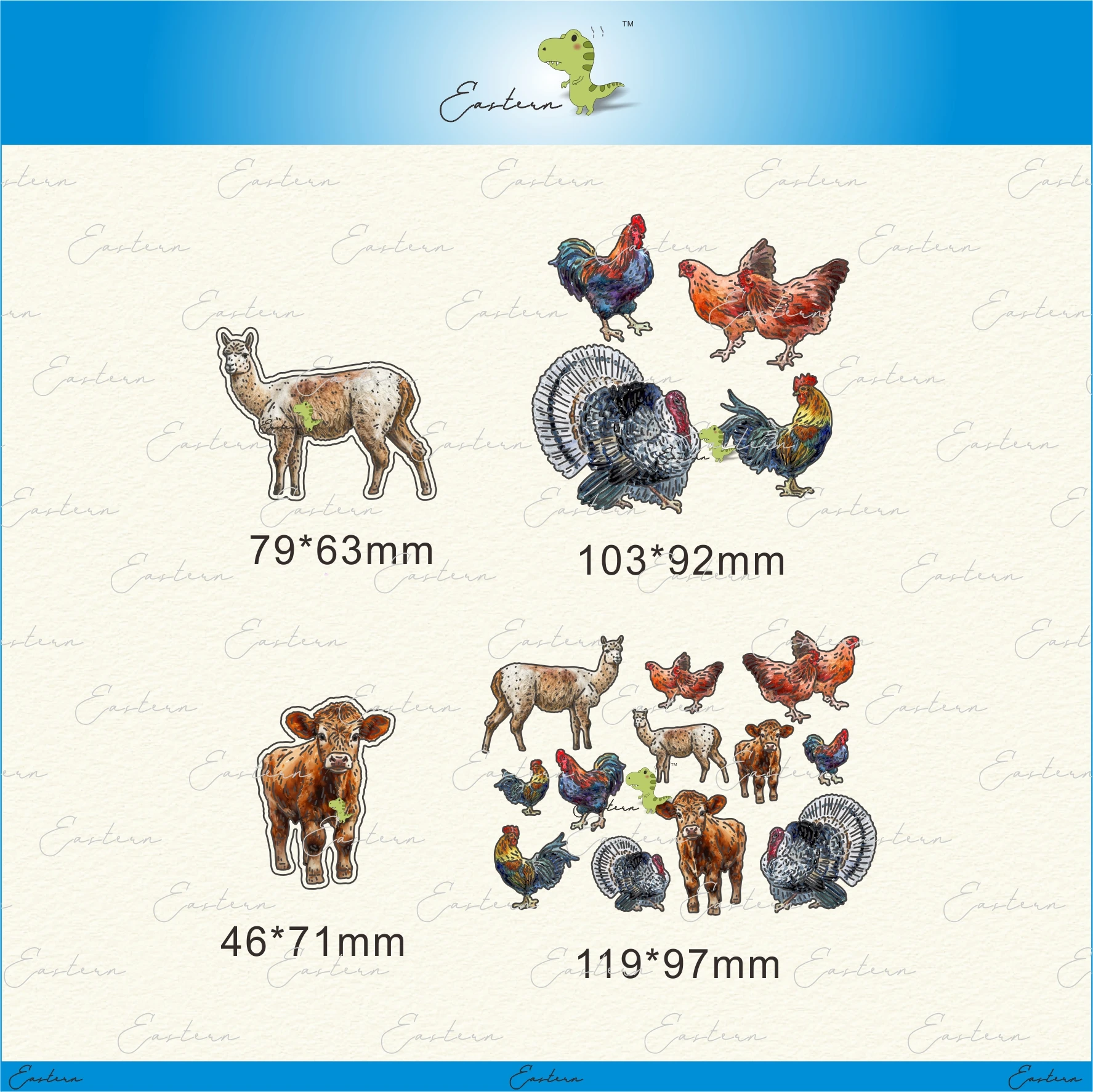 

Buttercup Farm Animals Die Bundle metal cutting dies 2023 new diy molds Scrapbooking paper Making die cuts crafts Printed Sheet