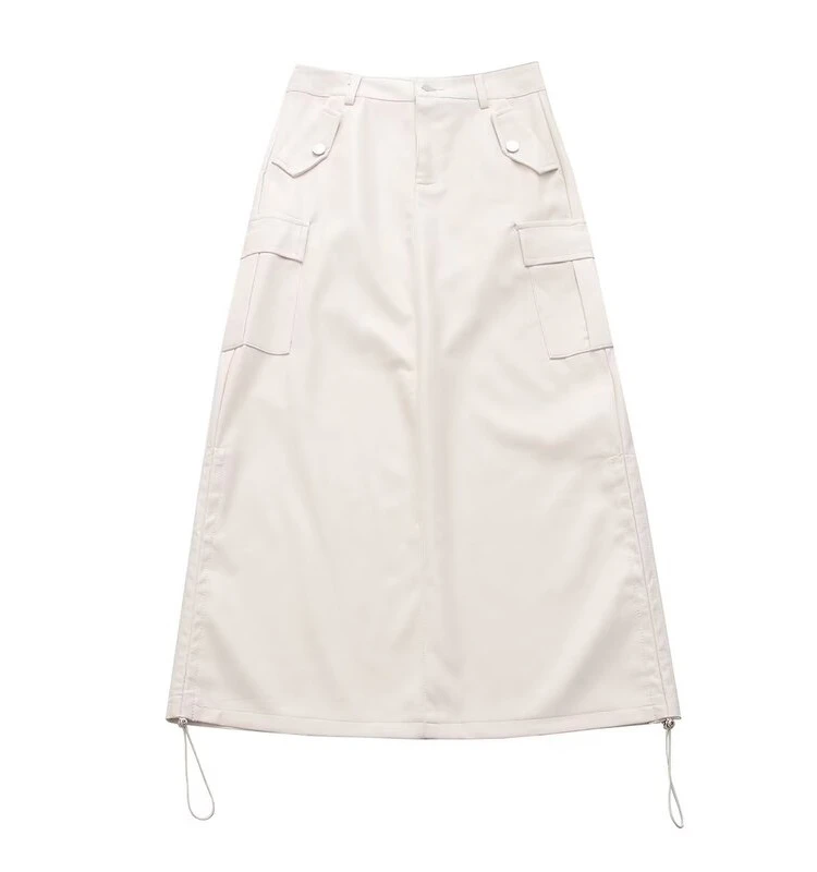 

Faionable High Waist Midi Skirt 2023 Autumn Winter New Sle Women's Clothing Slimming Design Versatile Mid-Length f Skirt