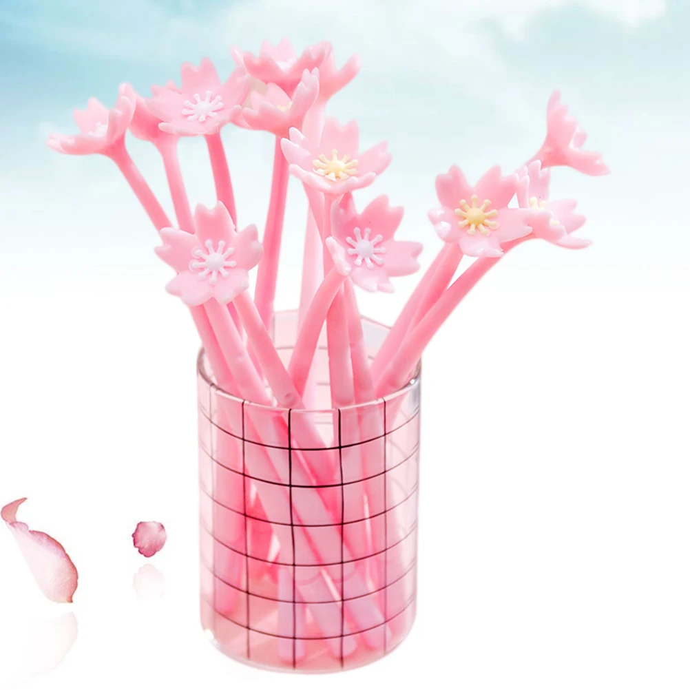 12 قطعة من أقلام الجل الوردية المصنوعة من السيليكون أدوات مكتبية لطيفة ومبتكرة للمدرسة والمكتب هدية للأطفال 6 أبيض 6 أصفر #4