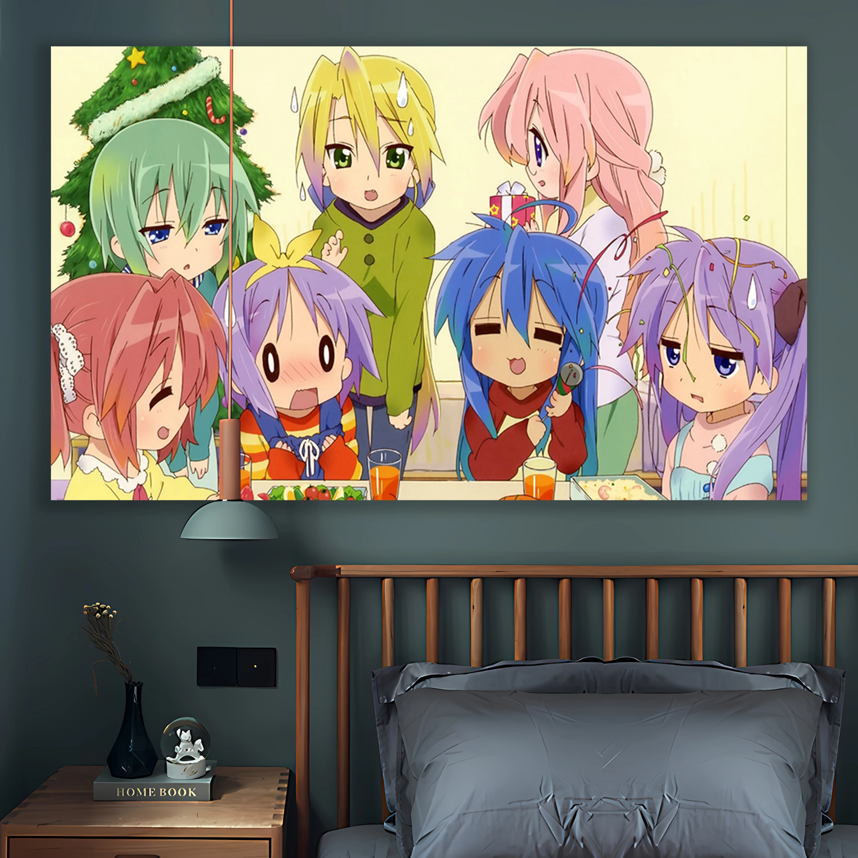 Kawaii Anime Tapestries Lucky Star Izumi Konata Japanese Home Decor Wall Hanging Carpets Bedroom Background wand decoratie boho