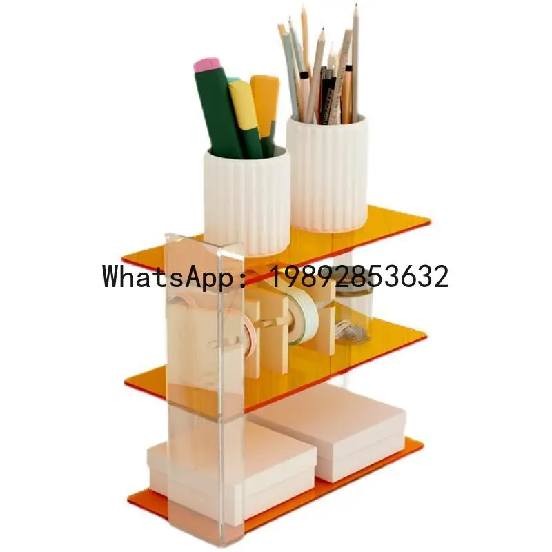 

PYJ dining table multi-layer acrylic dormitory cup holder large capacity living room bathroom cosmetics storage rack
