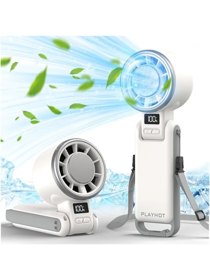 Portable Fan: 60°F Ice Cooling, Up to 12Hrs Runtime, 25550RP