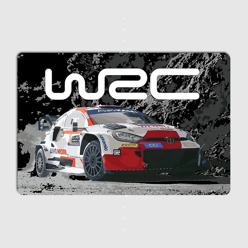 Sebastien Ogier Elfyn Evans Monte Carlo Rally Car Retro Metal Poster Sign Garage Club Wall Decor Tin Room Decor Home Decor