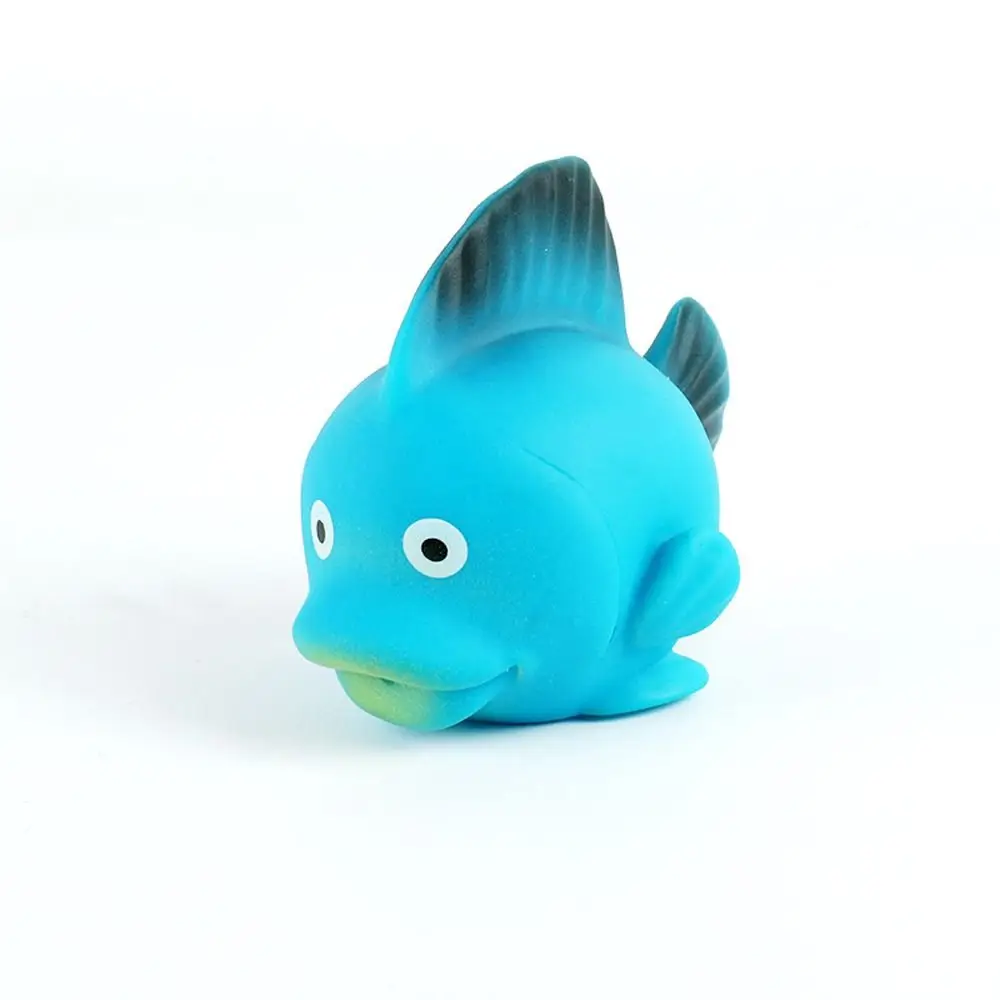 Jouets de Bain en Forme de Poisson pour Bébé, Jeu Aquatique Doux en PVC, Flotteur à Presser, pour la Douche et la Natation