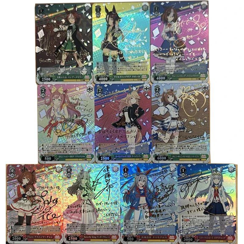 Anime Characters DIY Collectible Cards Jewelry Bonney Pretty Derby Rin Laser Flash Cards Boys Play Toys Christmas Birthday Gifts