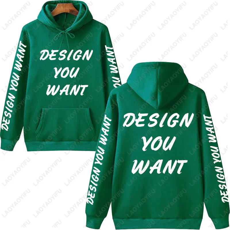 Aangepaste foto gepersonaliseerde hoodie herfst verwarmende en comfortabele sweatshirt unisex casual op maat bedrukte tekst DIY hoodie mode