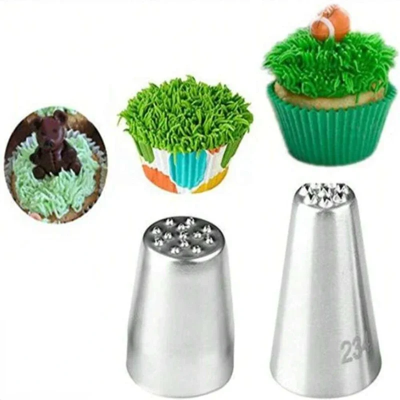 Grass Cream Icing Nozzles Cupcake Head Cake Decorating Stainless Steel Pastry Decor Tip Piping Pastry Cupcake