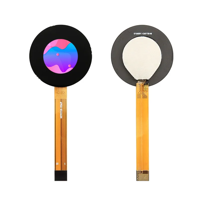 0.71-Inch Round IPS TFT Display with Knob & Cover Lens, 160x160, GC9D01 SPI Interface, 12-pin FPC Connector