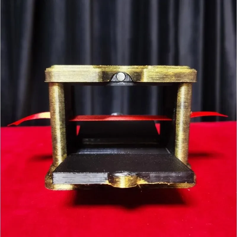 Mysterious Ribbon Restoration Box Magic Trick Visual Close Up Illusion Gimmick Vintage Ribbon Box