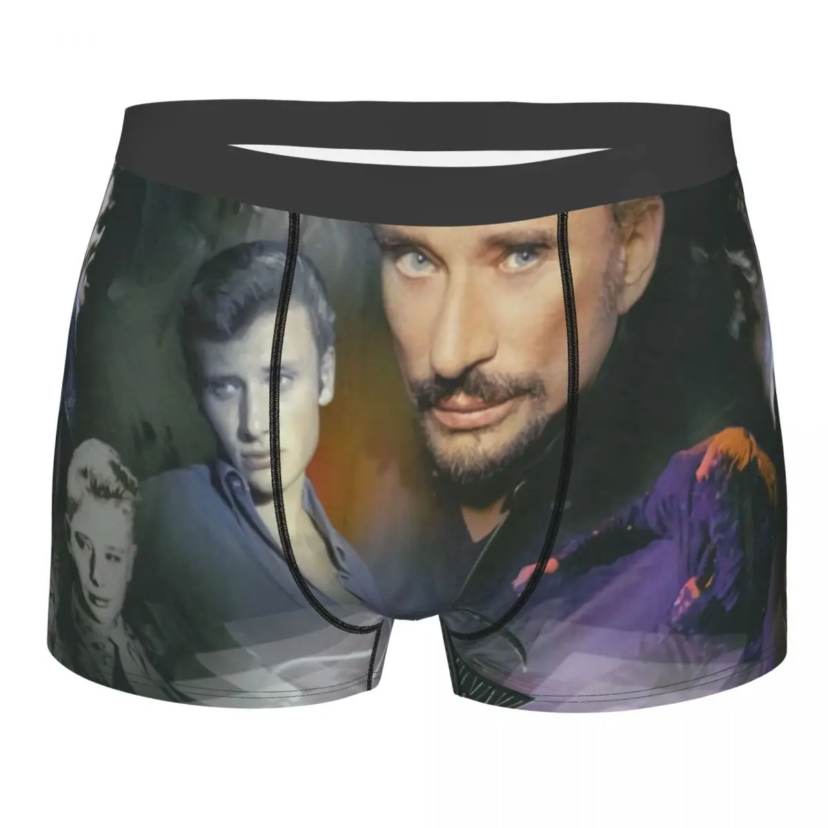 

Male Fashion Johnny Hallyday Underwear Boxer Briefs Men Breathbale Shorts Underpants