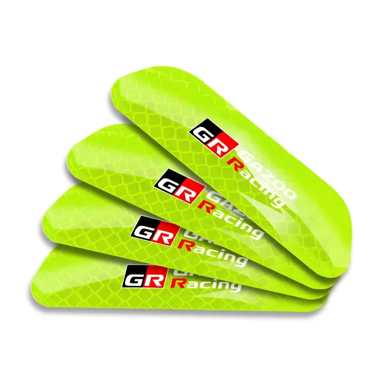 4 قطعة باب السيارة تحذير السلامة علامة عاكسة ثلاثية الأبعاد ملصق السيارات التصميم لتويوتا GR الرياضة غازو سباق يارس كورولا هايلكس سوبرا #3