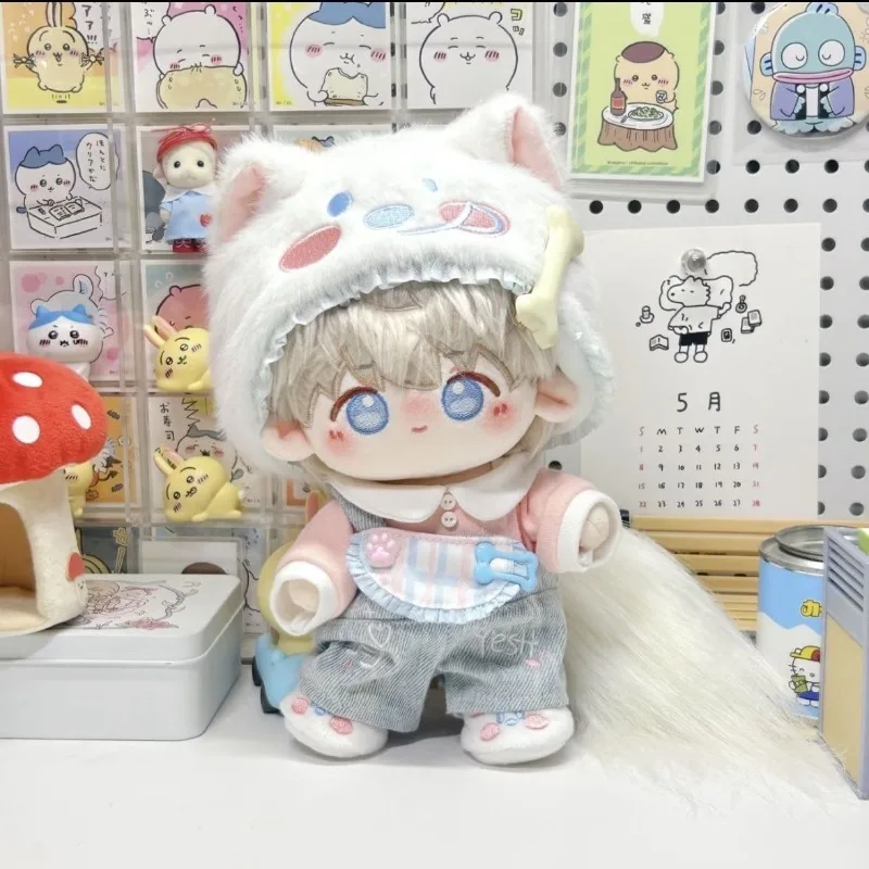 20cm Cotton Doll Samoyed Themed Outfit Lovely Animal Style Doll Costume Soft Fabric Cute Transform Clothes Set Adorable Plush