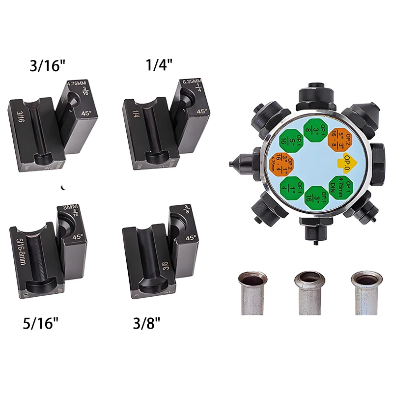 Auto Brake Pipe Flaring and Reaming Tool for Flaring 45 Degrees Single and Double Brake Pipes Vehicle Tool