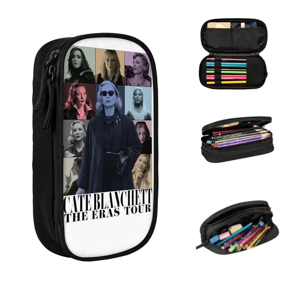 

Cate Blanchett Characters Pencil Cases Big Capacity Pen Bags Pen Box Pencil Pouch For Boys Girls Students Stationery Office