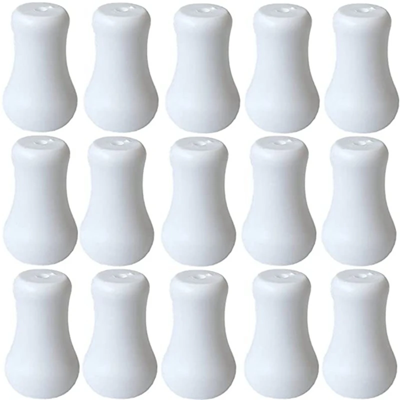 15Pcs White Plastic Cord Tassel Window Blind Knobs Hanging Ball Small Pendants Drops Pull End for Pleated Shade DIY Curtain