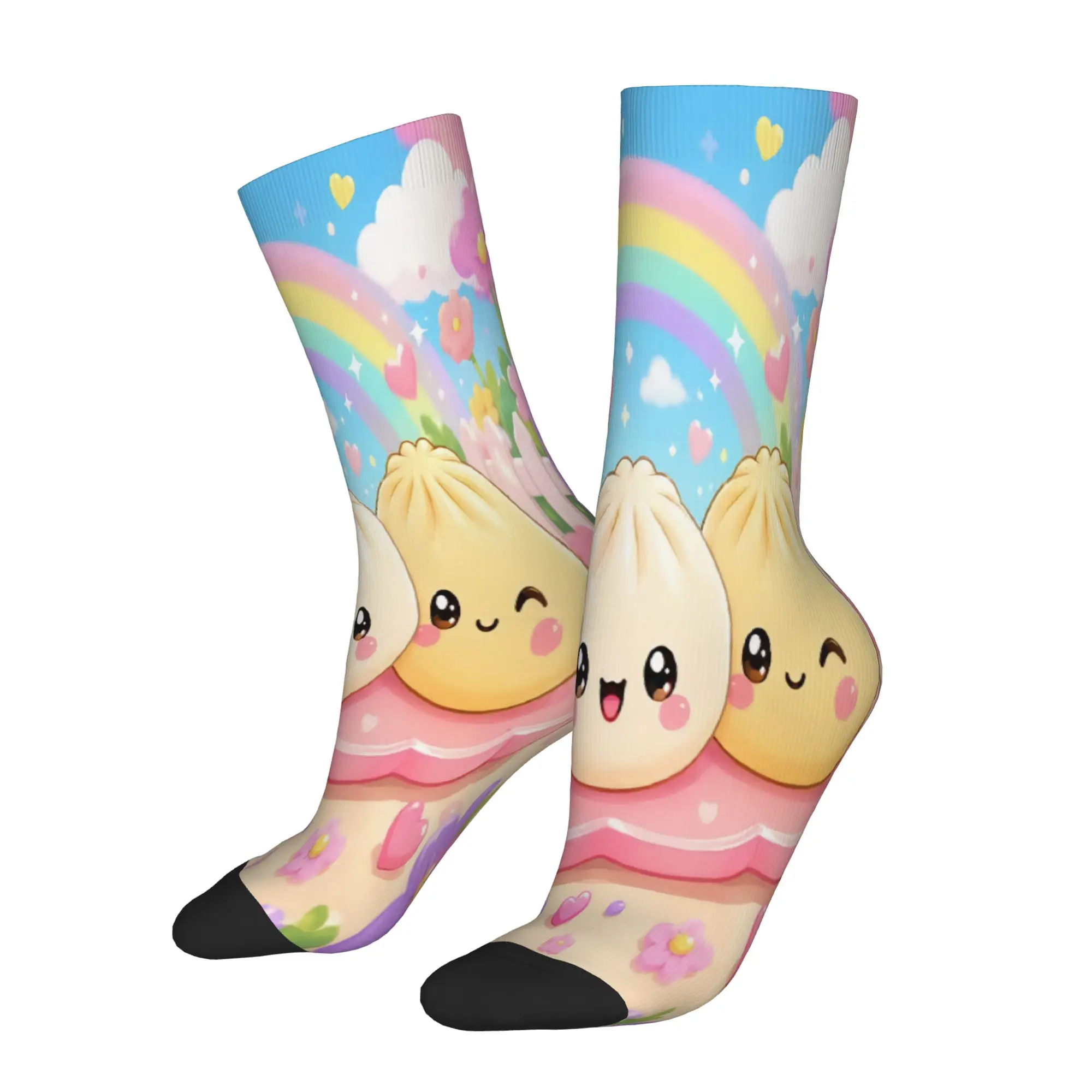 Unisex Cartoon Dumpling Socks Soft Fashion  Socks Harajuku Accessories Middle Tube Stockings Birthday Present