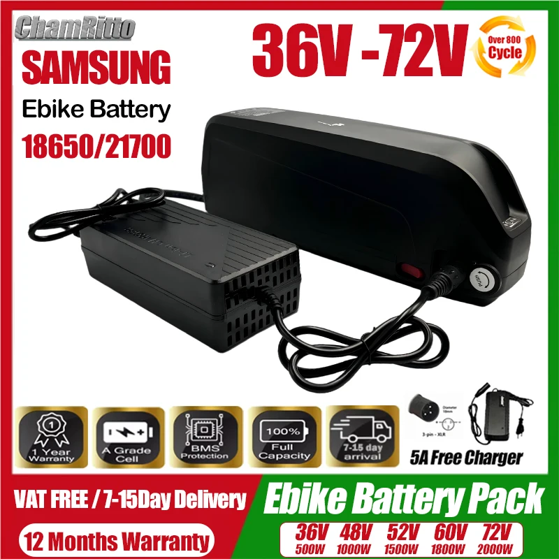 

Hailong Batterie 60v 72v 40ah Electrique Velo Ebike Bateria 20 24 50ah 60ah Bafang 36v 48v 52v 30ah 2000w Аккумулятор de baterias