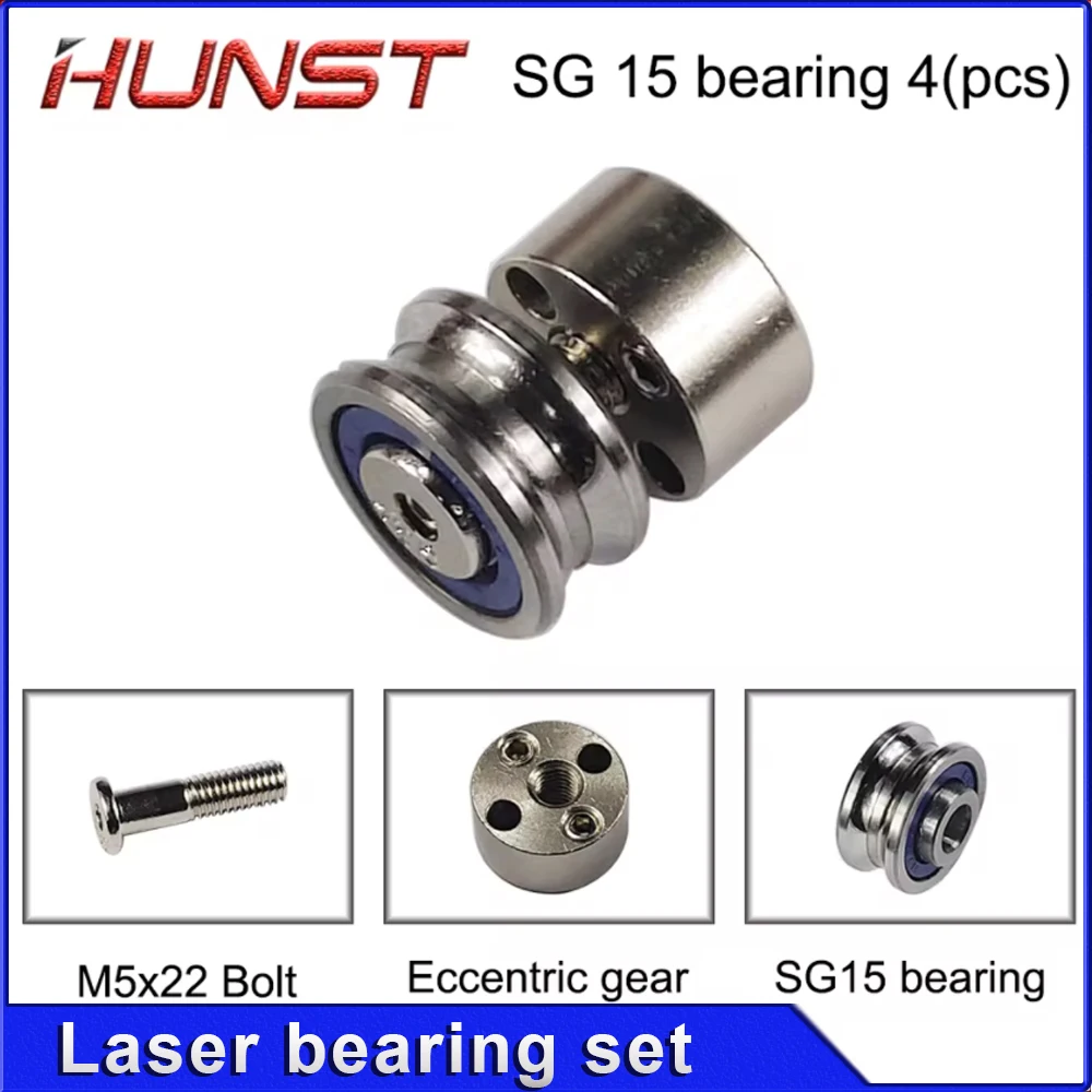 HUNST U الكرات الأخدود العميق SG15 مع مسامير تثبيت مجانية صف مزدوج مصغرة بكرة نقل عجلة غريب الأطوار