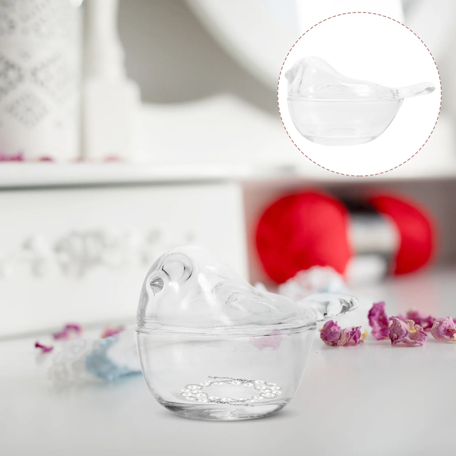 

Vintage Jewelry Glass Organizer Jewellery Storage Case Boxes for Women Necklace Holder Small