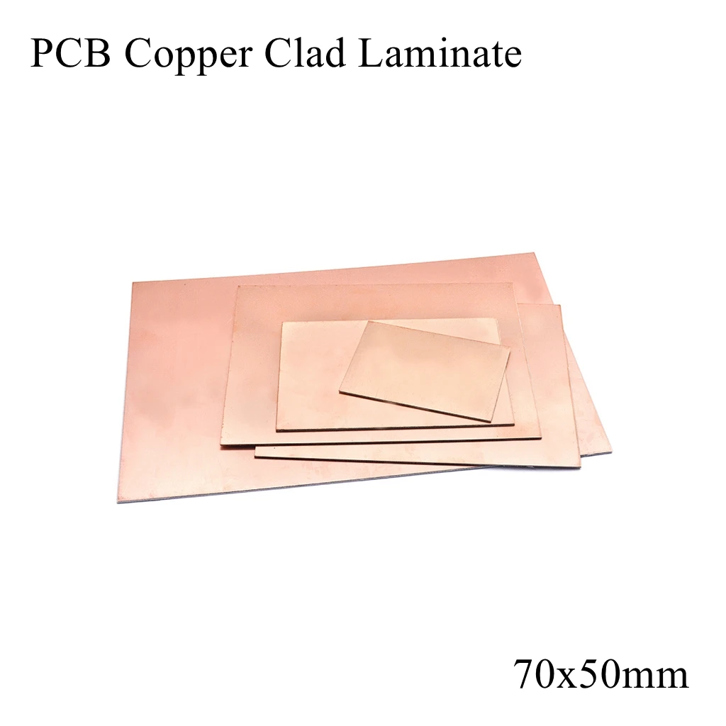 70x50mm PCB Single Double Side Copper Clad Laminate Plate DIY Kit Epoxy Fiber Circuit Board FR4 Fiberboard Etching CCL CU 7x5cm