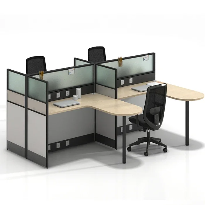 Popular Wire Hidden Office Workstation 4 Person Office Workstation Office Cubicle