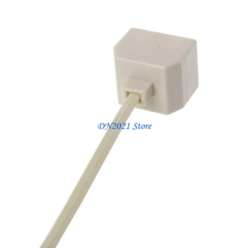 F3KE 1 Male 2 Way feminino 6p4C RJ11 Telefone Modular Line Splitter Adaptador
