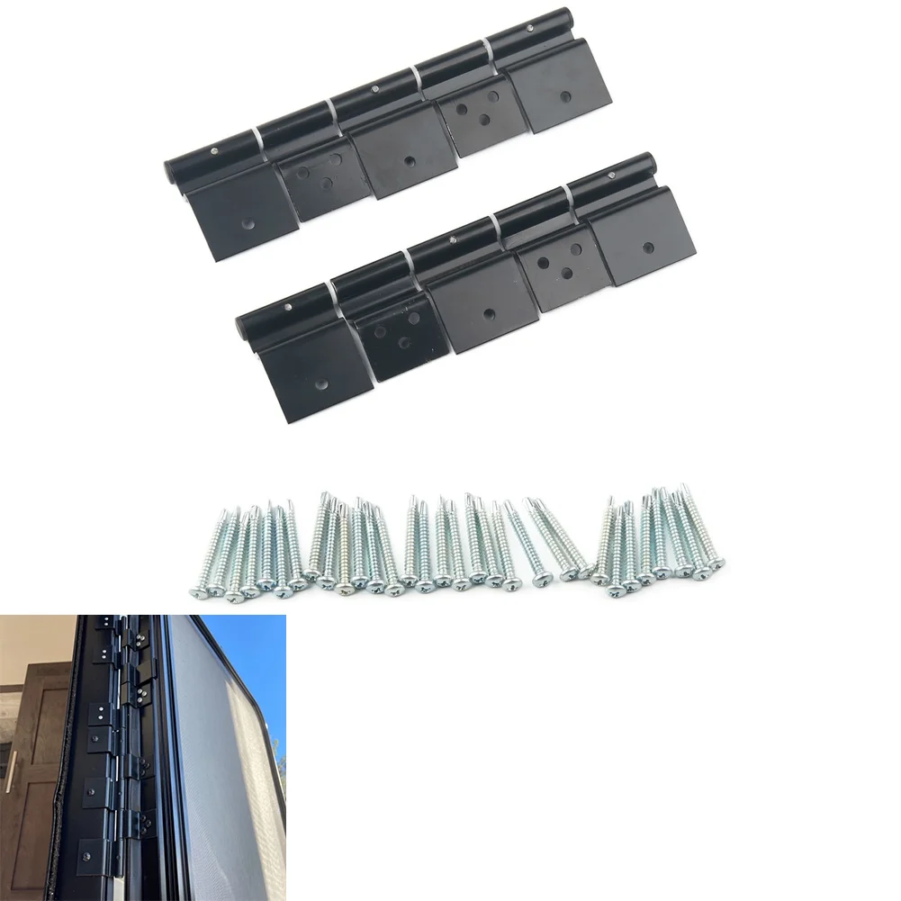 5th Wheel Door Hinge RV Entry Door Hinge RV Door Repair Aluminum Alloy Compact Size Reliable Aluminum Hinge Kit RV Door Hinge