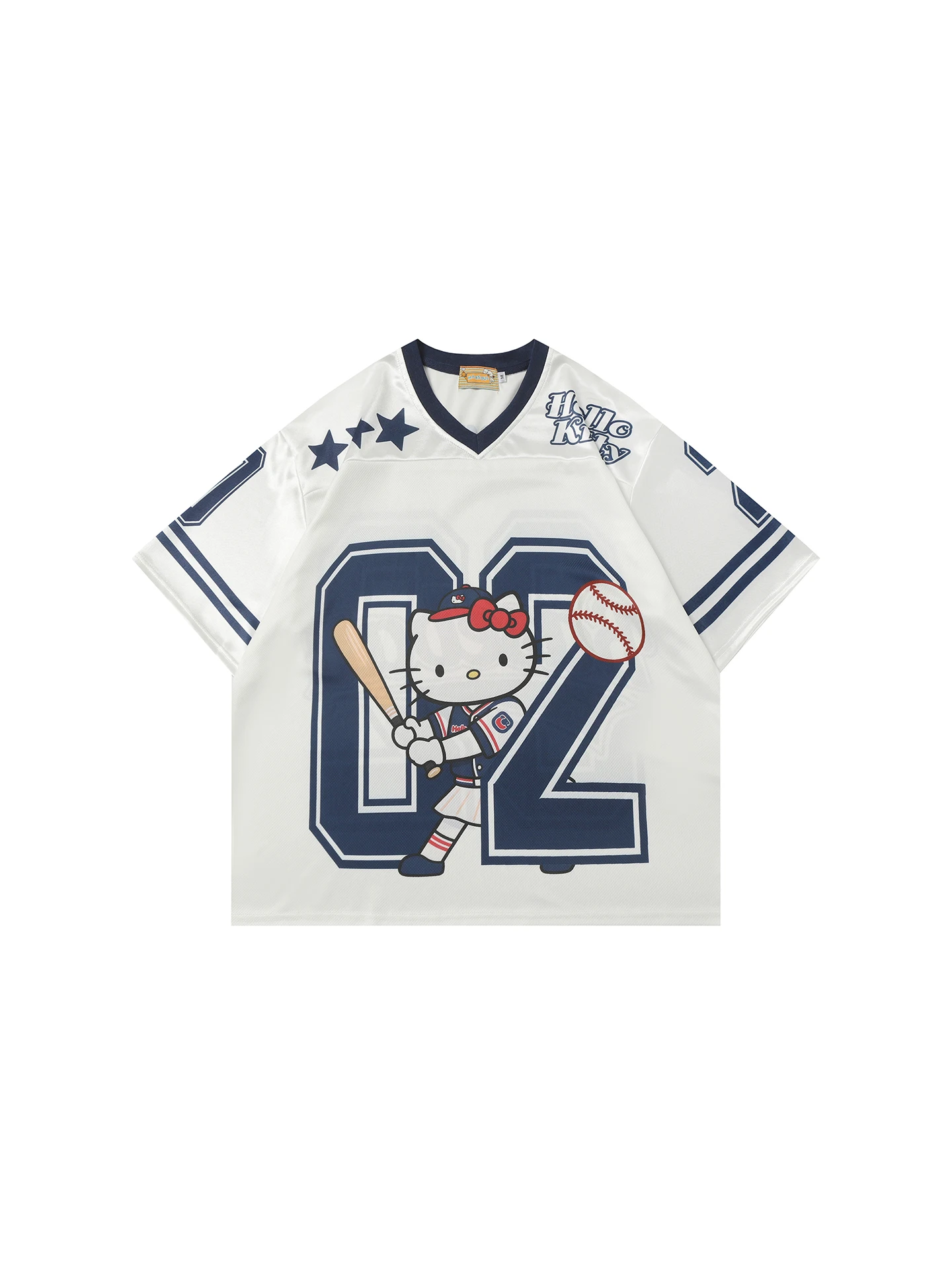 سانريو اليابانية Harajuku الكرتون المطبوعة الخامس الرقبة قميص الصيف مرحبا كيتي تي شيرت الرجال والنساء الصيف العصرية العلامة التجارية رداء علوي غير رسمي #2