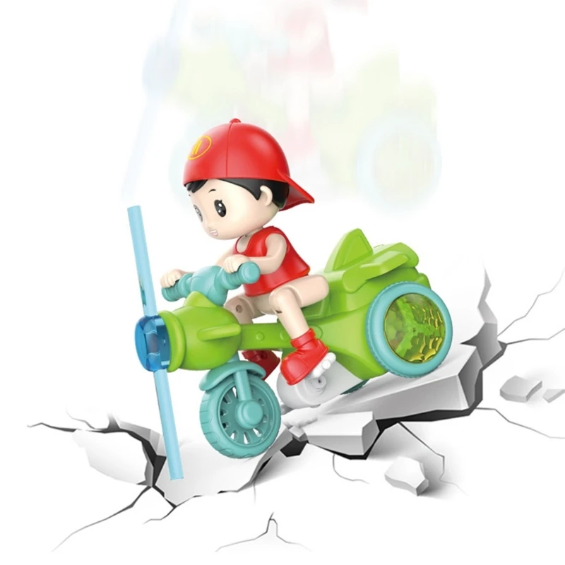 F19F 360° Rotation Stunt Tricycle Toy Children Electric Tricycle Toy with Light&Music