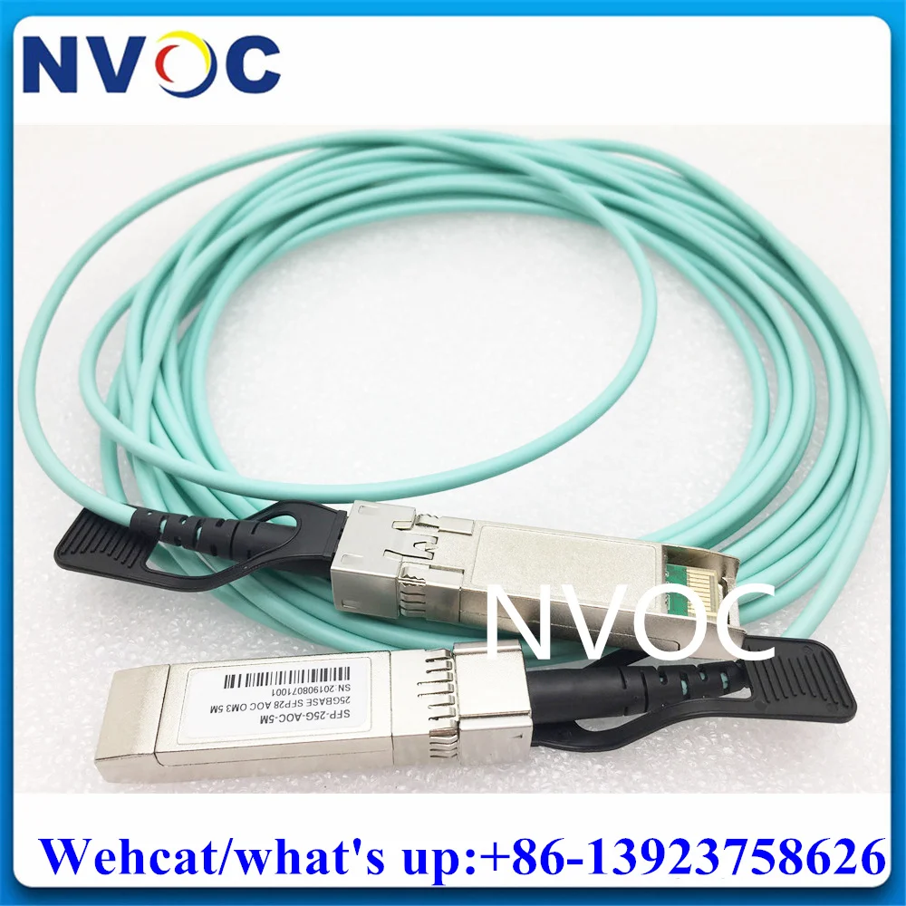 5Pcs High Speed Ethernet Network Data Cables Arista AOC-S-S-25G-3M AOC Compatible 3M(10ft) 25G SFP28 Active Optic