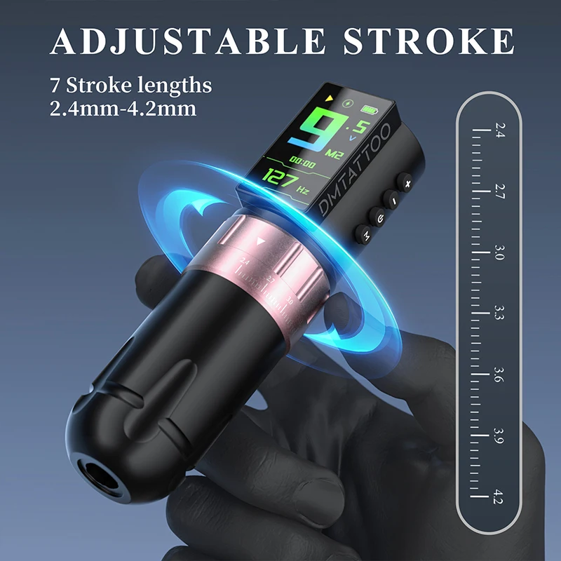 DM Venom Tattoo Pen Tattoo Machine Wireless Tattoo Gun with 2300mAh Battery Smart Display, for Tattoo Artist
