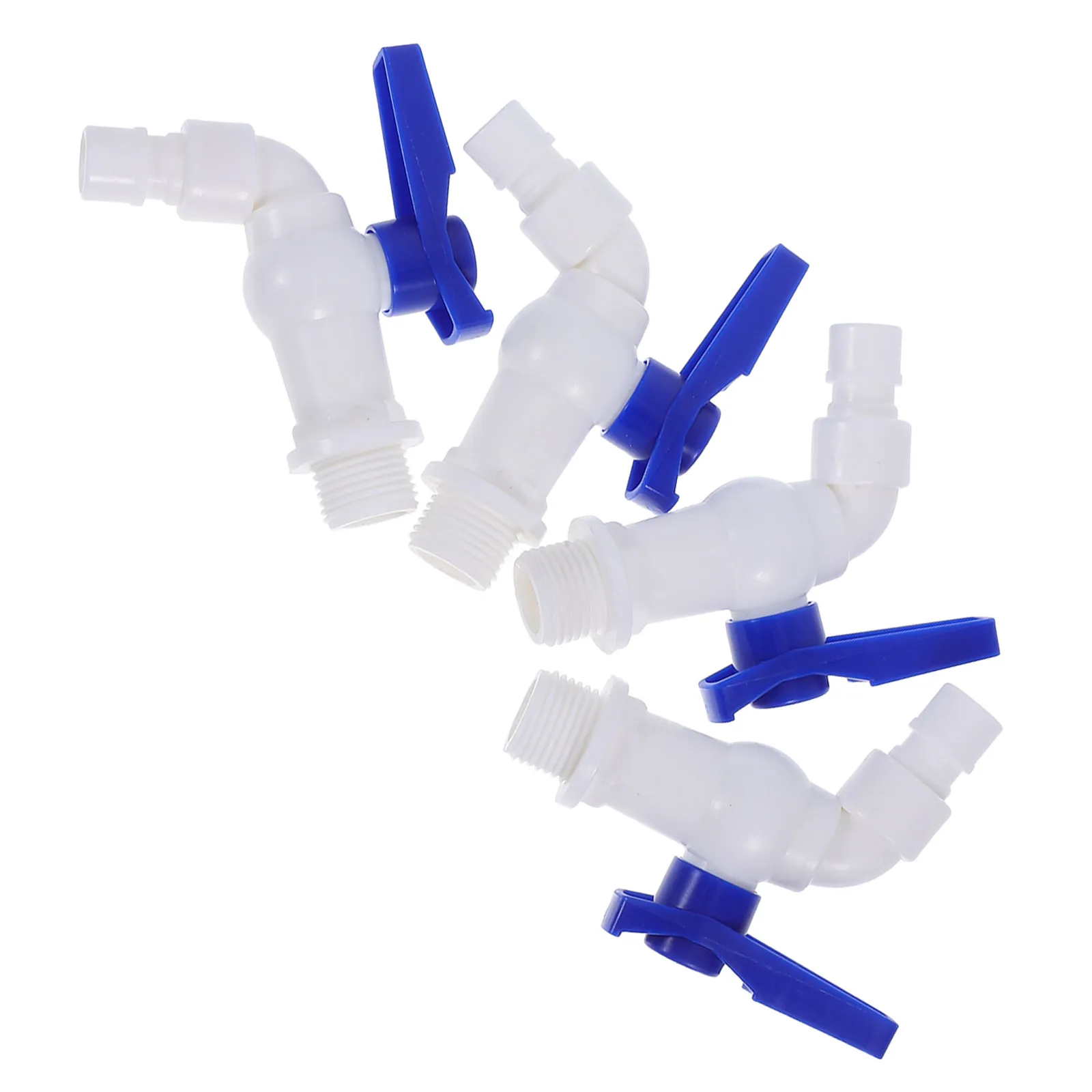 4Pcs Outdoor Water Plastic Handle Quick Connector Valve Washing Machine Hose Spigot Garden Faucet Heavy Duty