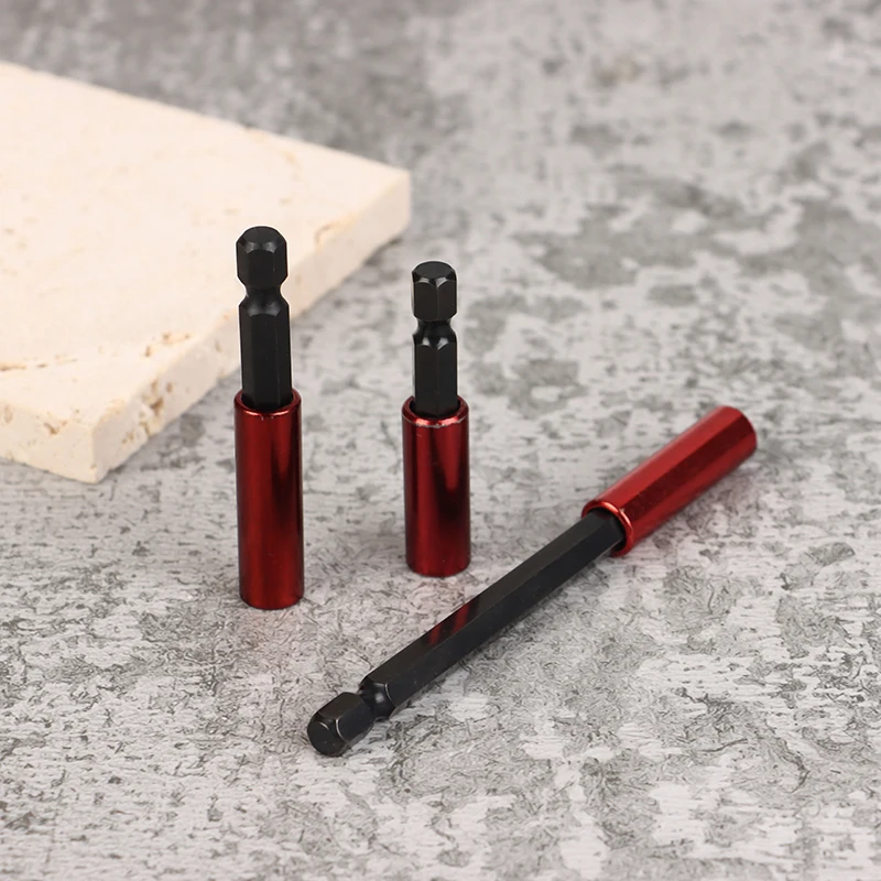 1PC Quick Release Bit Holder Long Handle Screwdriver Tip Holder 1/4" Hex Screwdriver Drill Bit Holder Extension Rod