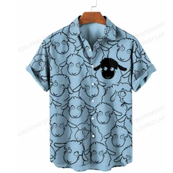 2023 Summer Men Women Hawaiian Shirt Shape 3D Printed Fashion Beach Men's Vacation Animal Clothing Cat
