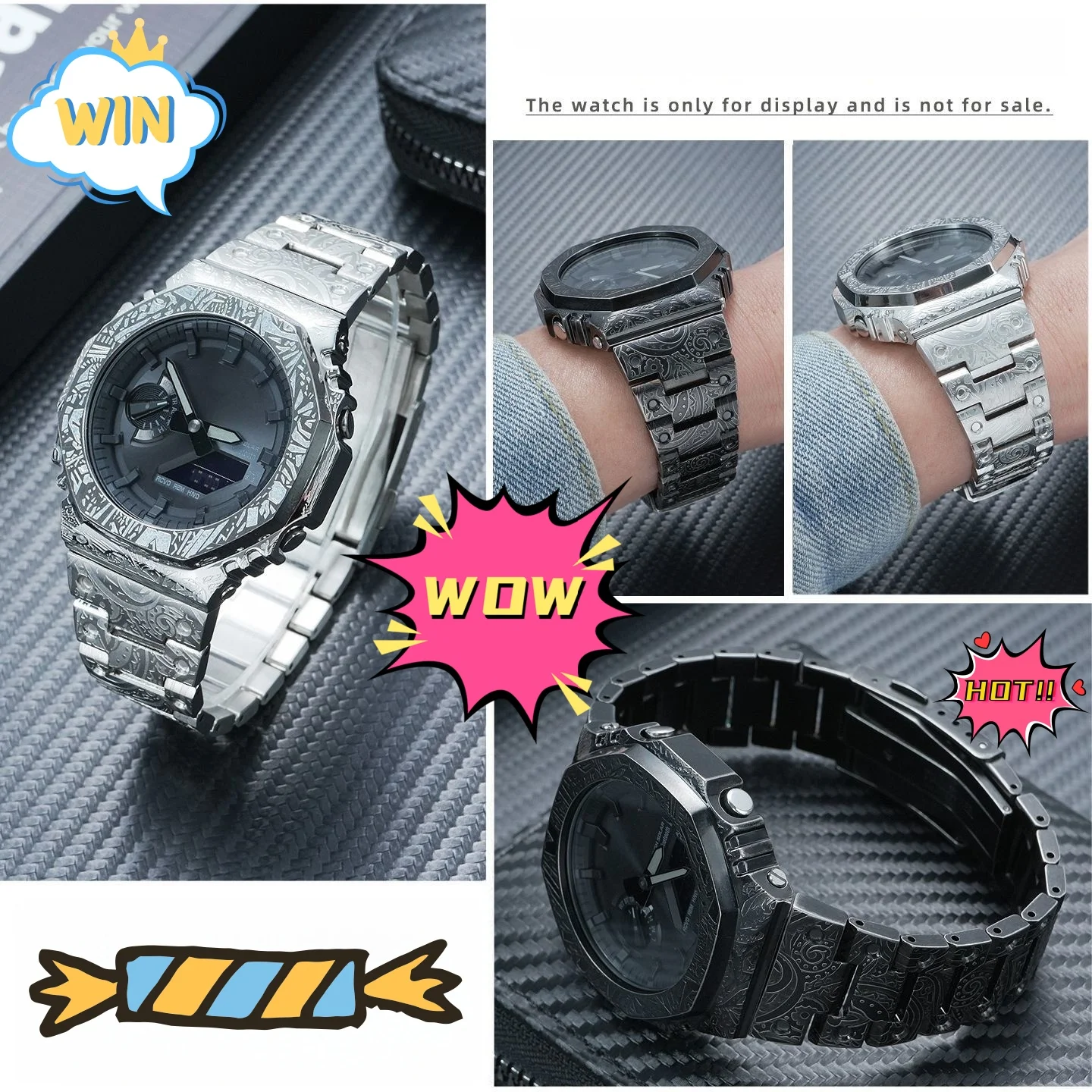 GA2100 GM2100 Chrome Hearts Crafted Stainless Steel Customisation Series: Vintage Engraved Series