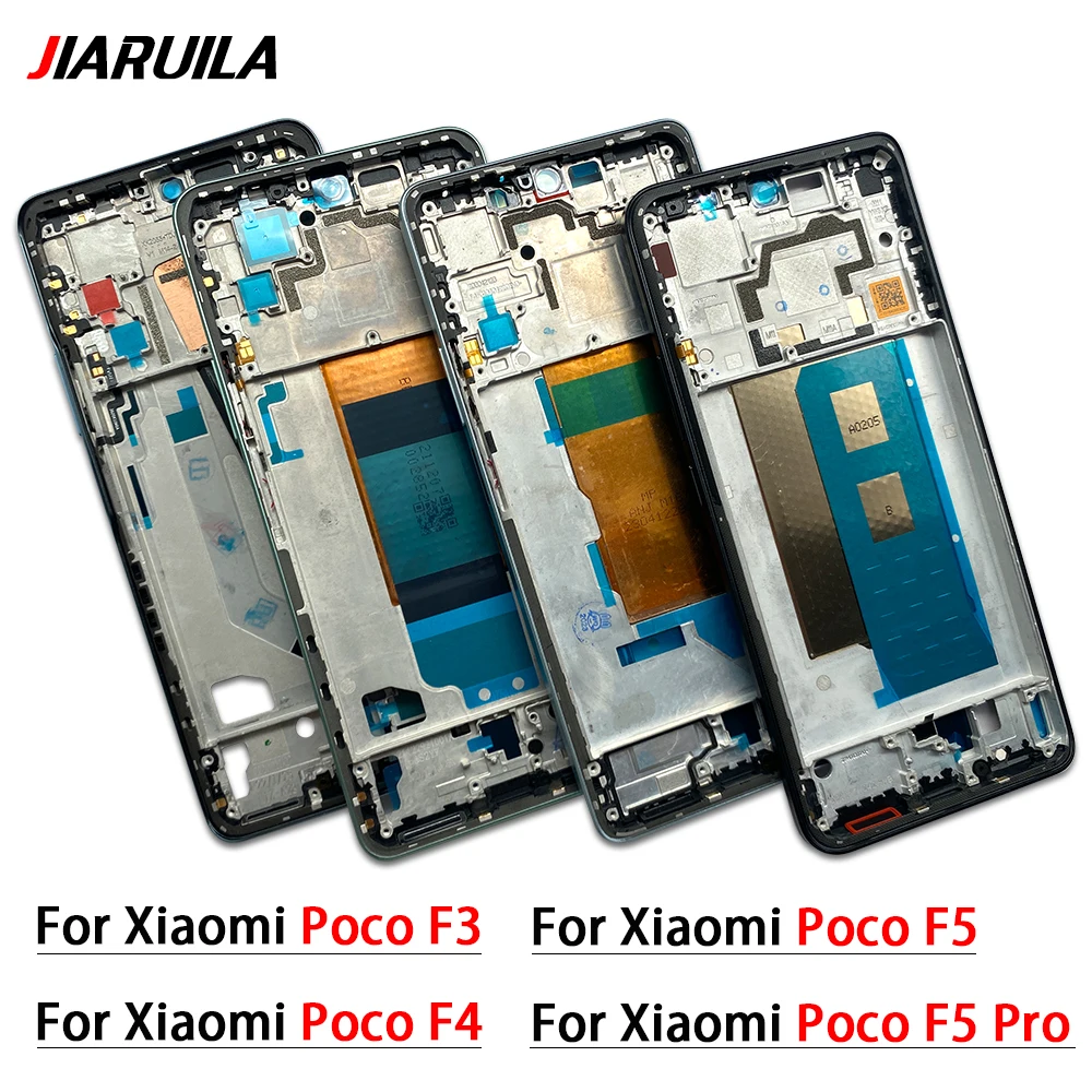 Middle Frame Housing For Xiaomi Poco F3 F4 F5 Pro Front LCD Frame Holder Cover Middle Housing Cover Bezel Parts