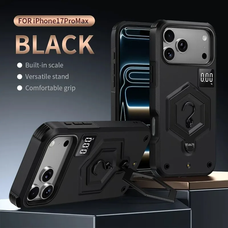 

Luxury multi-functional shockproof and anti-shock protective case for iPhone 17 AIR 12 13 14 15 16Pro Max With weighing function