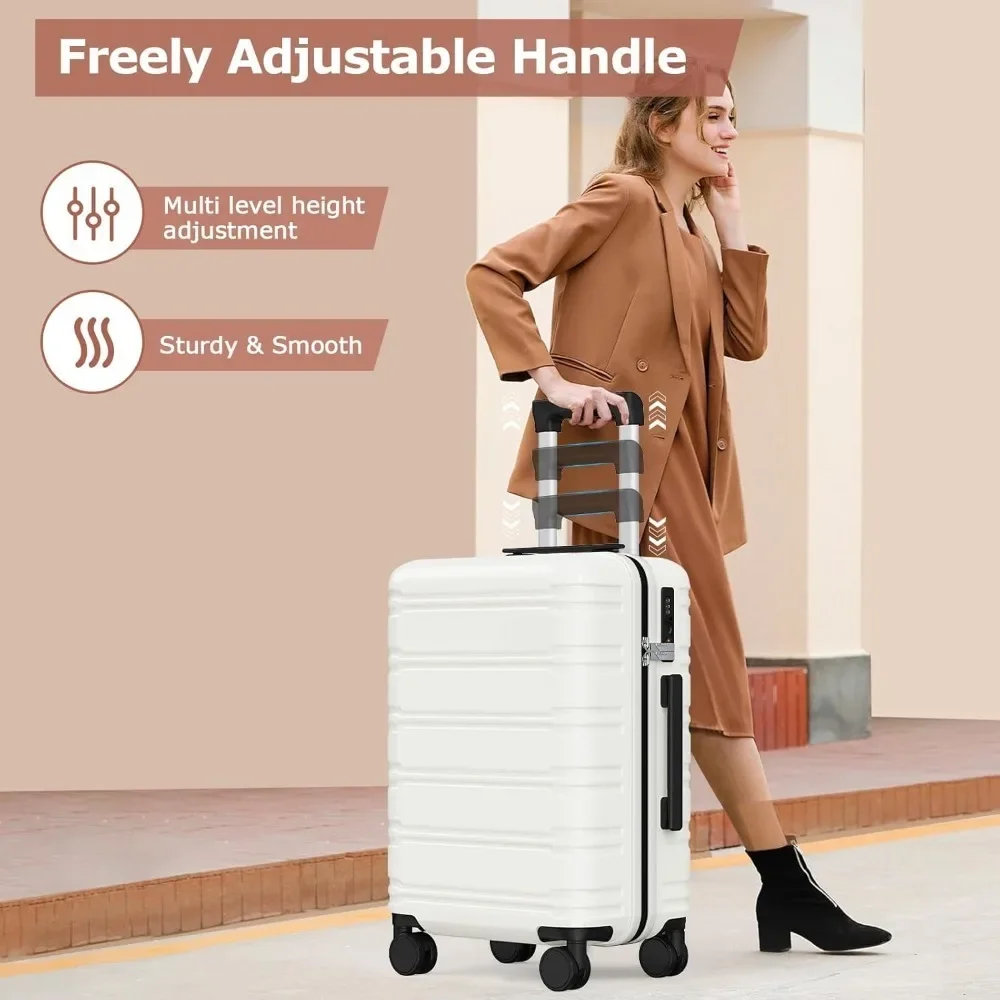 Luggage Sets 3 Piece Hardside Expandable Suitcase Set with Spinner Wheels Durable Lightweight Luggage, 20in/24in/28in