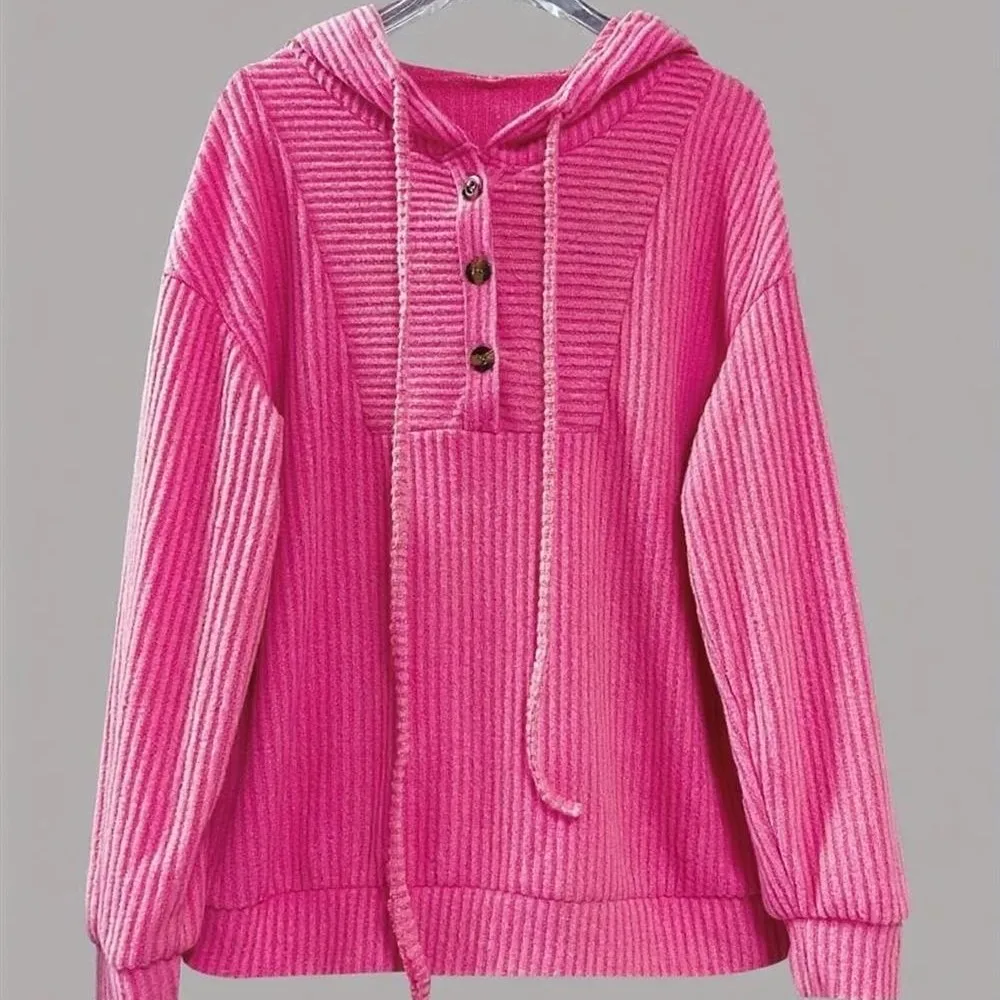 Suda con Capucha de Manga Larga, Temporada Otoño 2025, Color Puro con Patrón de Rayas, Top Casual, Cómodo y Moderno para ...