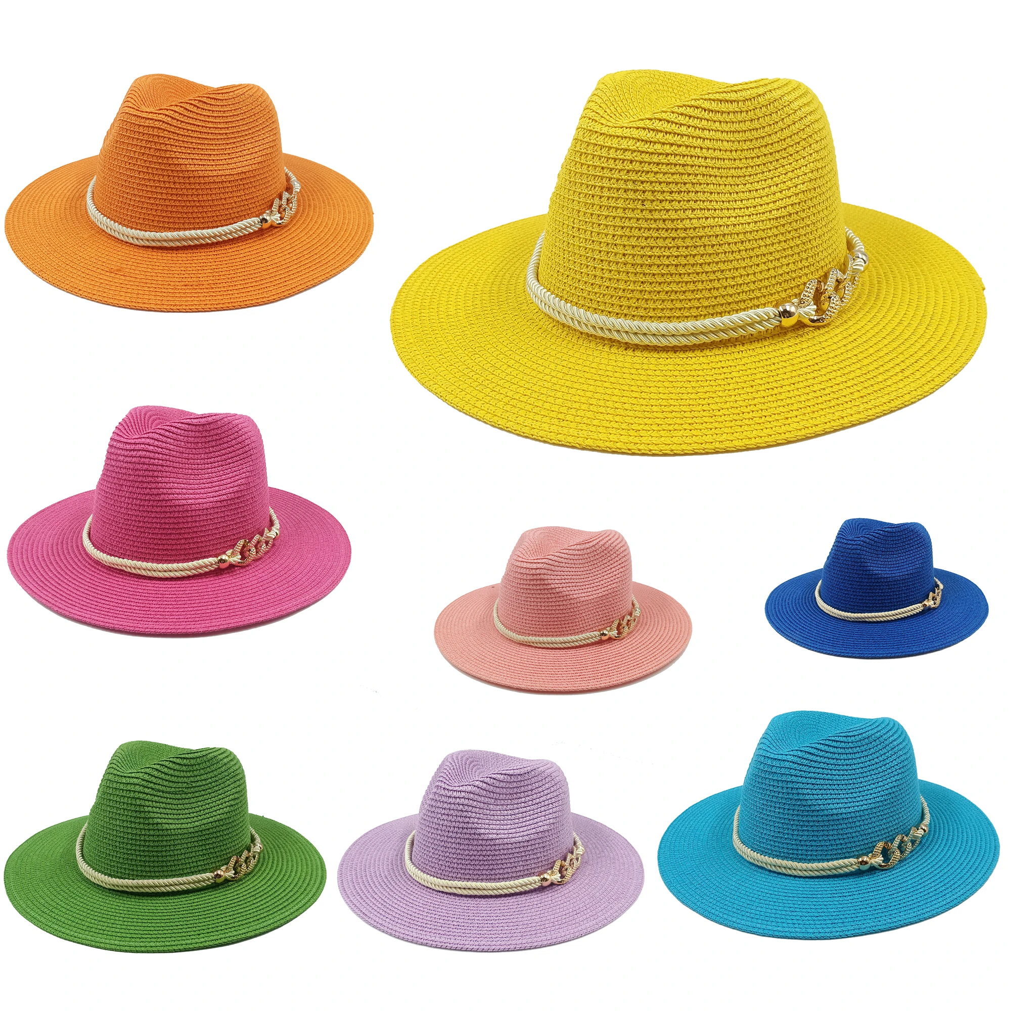 straw women fedora for summer  straw hat female seaside vacation beach hat net red sun hat women straw hat   beach hat