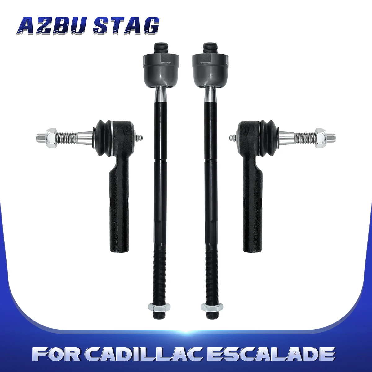 AzbuStag 4Pcs Tie Rod End Streeing for Cadillac Escalade Chevrolet Silverado  Suburban Tahoe GMC Sierra Yukon 2014-2019