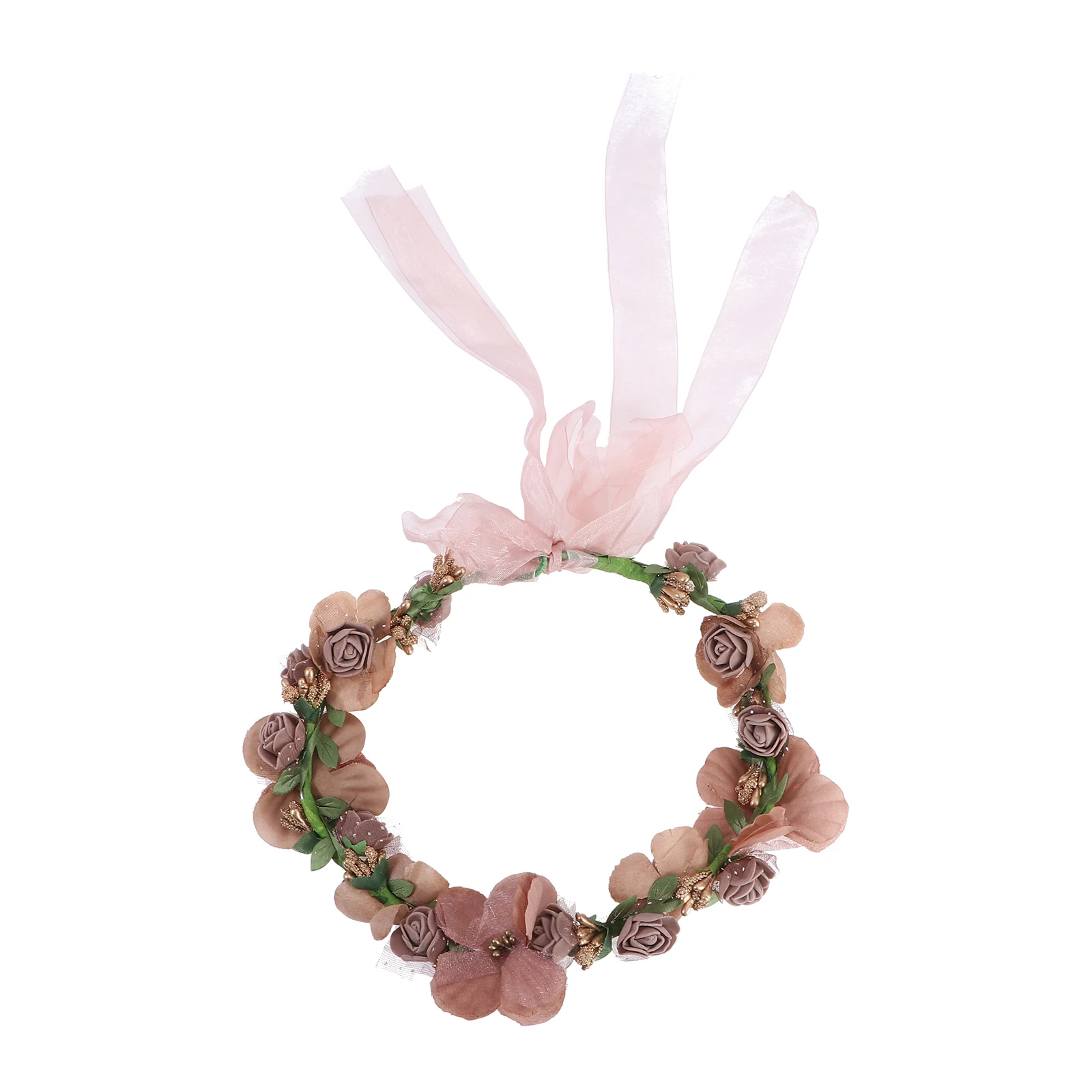

Floral Wreath Headb Wedding Spring Flower Crown Bridal Bridesmaid Party Travel Photography Props Seaside Resort Decorations