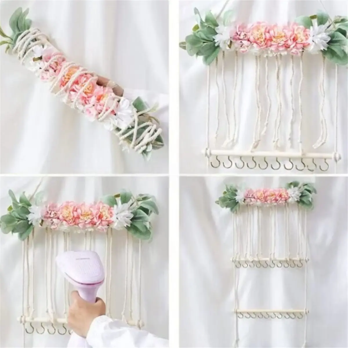 A67T NEW Headband Holder Hair Bows Organizer for Girls, Hair Accessories Display Storage Wall Hanging Decor for Baby Nursery